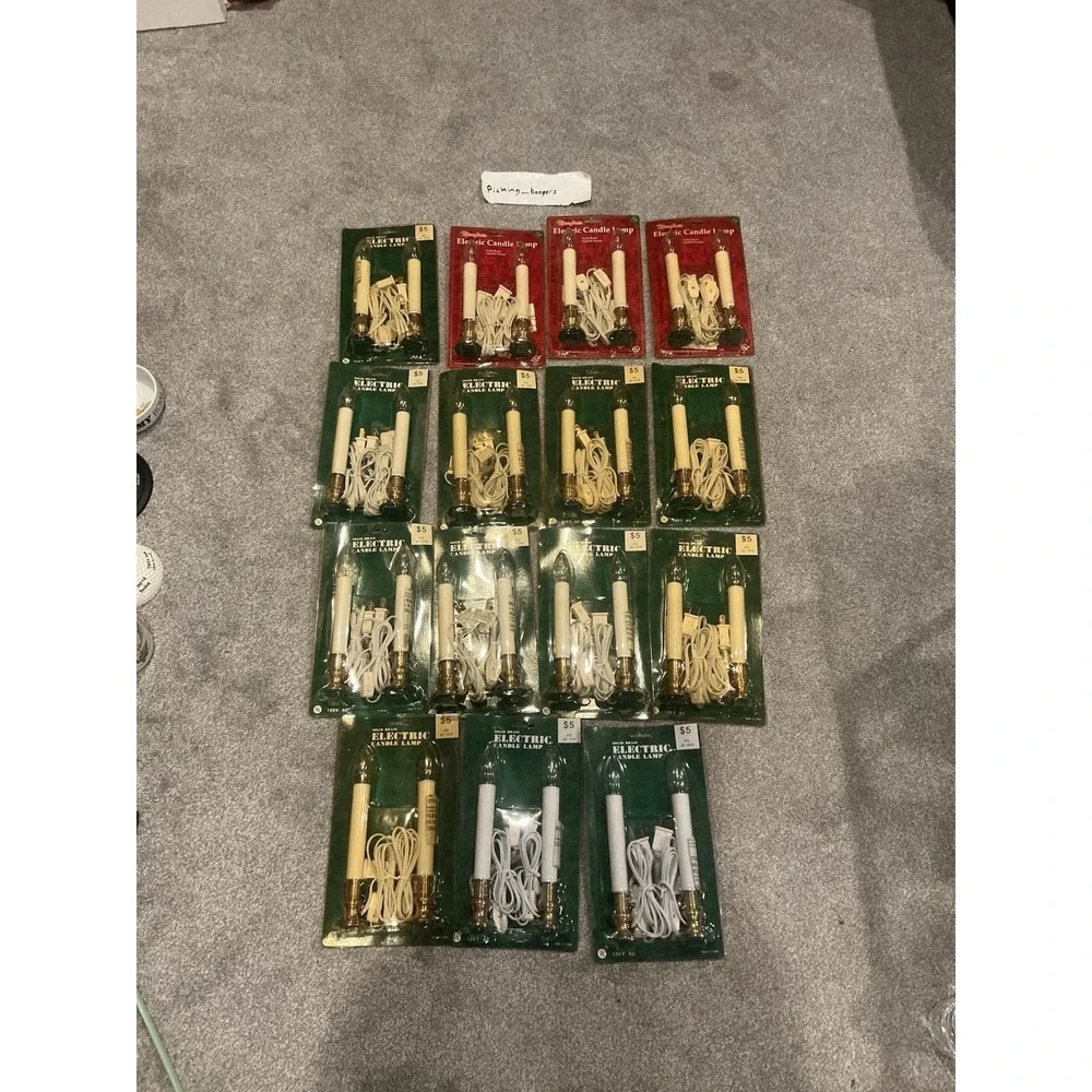 30 NEW Vintage Electric Window Candle Lamp Solid‎ Brass On/Off Switch+Light Bulb